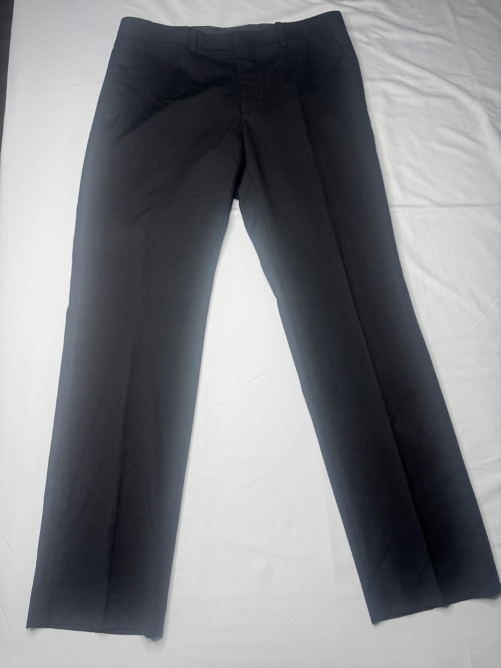 DKNY 100% Wool Dress Pants Charcoal Gray Herringbone Men's Size 33x30